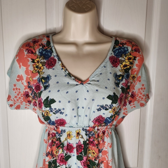 Angie Floral Boho Babydoll Dress Prairie Cottagecore Festival Small - Picture 6 of 7